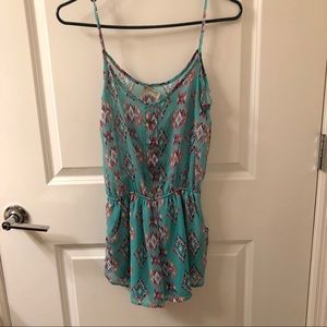 Necessary Clothing patterned romper size small